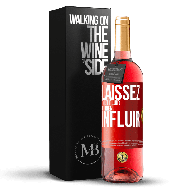 29,95 € Envoi gratuit | Vin rosé Édition ROSÉ Laissez tout fluir et rien influir Étiquette Rouge. Étiquette personnalisable Vin jeune Récolte 2025 Tempranillo