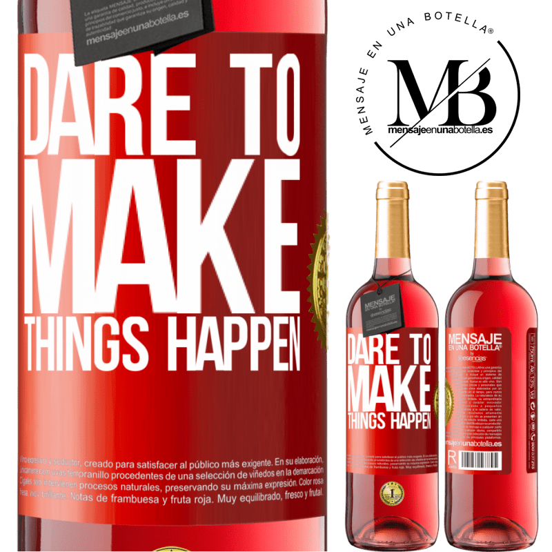 29,95 € Free Shipping | Rosé Wine ROSÉ Edition Dare to make things happen Red Label. Customizable label Young wine Harvest 2022 Tempranillo