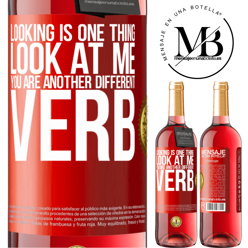 24,95 € Free Shipping | Rosé Wine ROSÉ Edition Looking is one thing. Look at me, you are another different verb Red Label. Customizable label Young wine Harvest 2021 Tempranillo