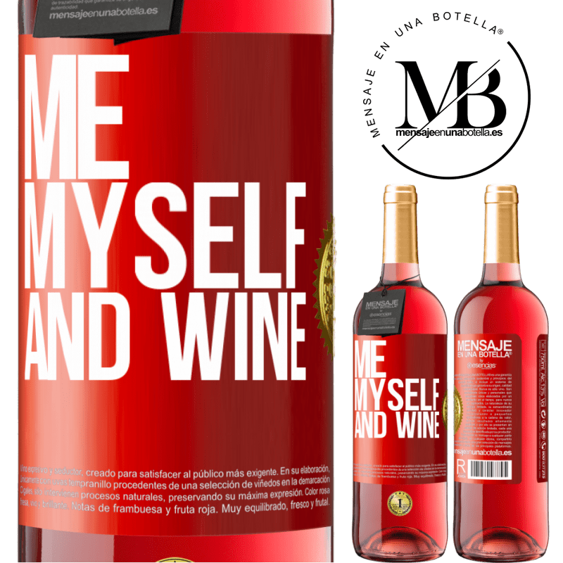 29,95 € Free Shipping | Rosé Wine ROSÉ Edition Me, myself and wine Red Label. Customizable label Young wine Harvest 2022 Tempranillo