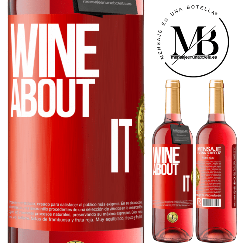 29,95 € Free Shipping | Rosé Wine ROSÉ Edition Wine about it Red Label. Customizable label Young wine Harvest 2022 Tempranillo