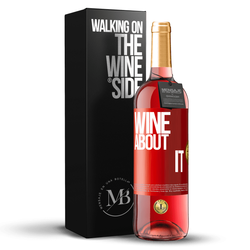 29,95 € 送料無料 | ロゼワイン ROSÉエディション Wine about it 赤いタグ. カスタマイズ可能なラベル 若いワイン 収穫 2024 Tempranillo