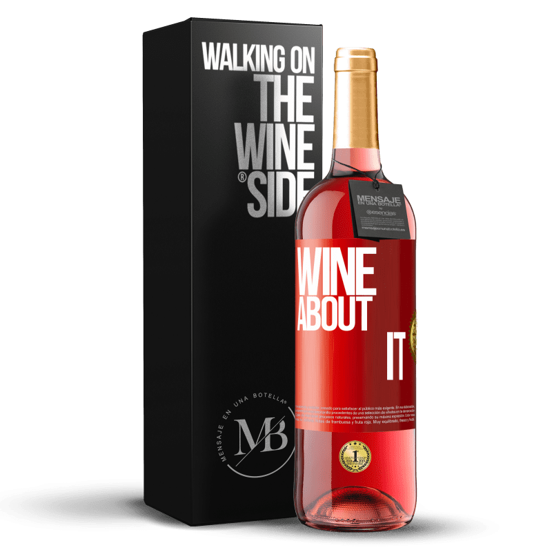 29,95 € Free Shipping | Rosé Wine ROSÉ Edition Wine about it Red Label. Customizable label Young wine Harvest 2023 Tempranillo
