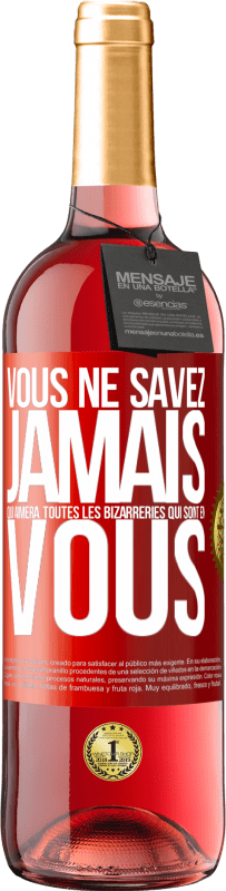 29,95 € Envoi gratuit | Vin rosé Édition ROSÉ Vous ne savez jamais qui aimera toutes les bizarreries qui sont en vous Étiquette Rouge. Étiquette personnalisable Vin jeune Récolte 2025 Tempranillo