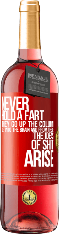 «Never hold a fart. They go up the column, get into the brain and from there the ideas of shit arise» ROSÉ Edition