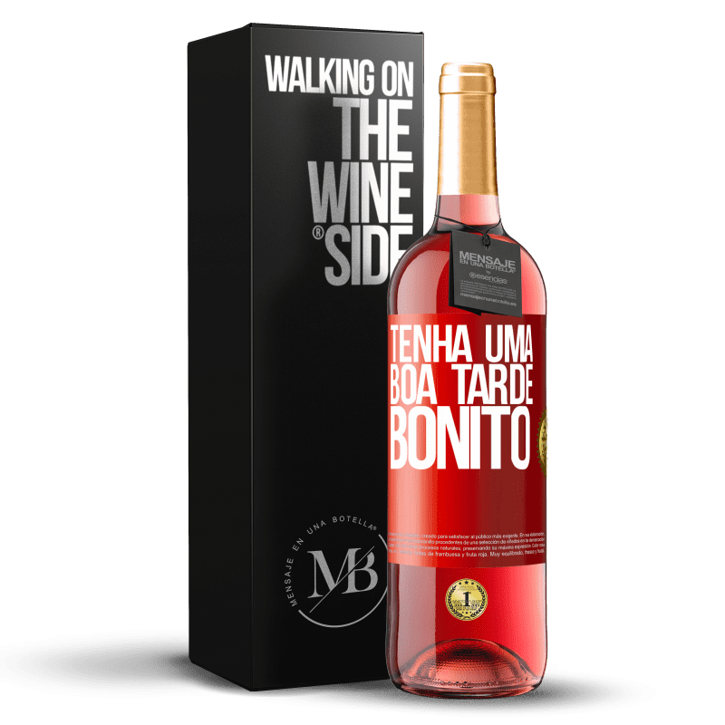 29,95 € Envio grátis | Vinho rosé Edição ROSÉ Tenha uma boa tarde, bonito Etiqueta Vermelha. Etiqueta personalizável Vinho jovem Colheita 2024 Tempranillo