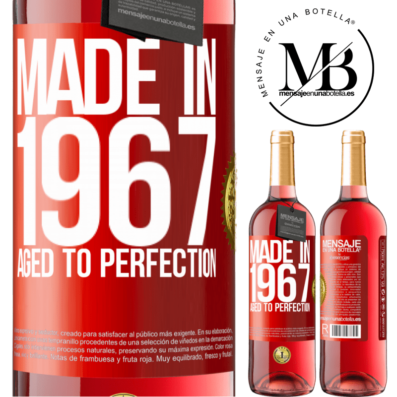 24,95 € Free Shipping | Rosé Wine ROSÉ Edition Made in 1967. Aged to perfection Red Label. Customizable label Young wine Harvest 2021 Tempranillo