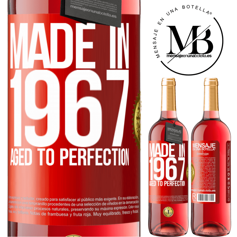 29,95 € Free Shipping | Rosé Wine ROSÉ Edition Made in 1967. Aged to perfection Red Label. Customizable label Young wine Harvest 2024 Tempranillo
