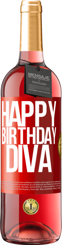 29,95 € | Rosé Wine ROSÉ Edition Happy birthday Diva Red Label. Customizable label Young wine Harvest 2025 Tempranillo