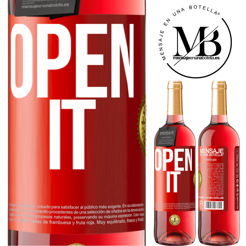 29,95 € Free Shipping | Rosé Wine ROSÉ Edition Open it Red Label. Customizable label Young wine Harvest 2024 Tempranillo