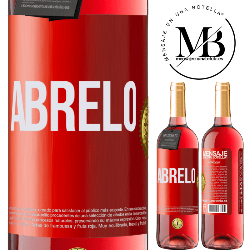 29,95 € Envío gratis | Vino Rosado Edición ROSÉ Ábrelo Etiqueta Roja. Etiqueta personalizable Vino joven Cosecha 2024 Tempranillo