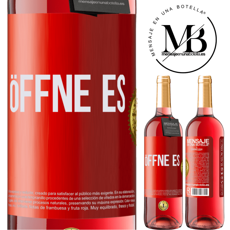 29,95 € Kostenloser Versand | Roséwein ROSÉ Ausgabe Öffne es Rote Markierung. Anpassbares Etikett Junger Wein Ernte 2024 Tempranillo