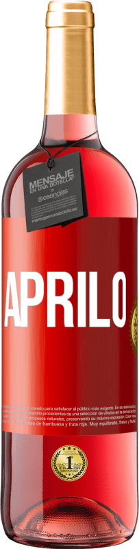 29,95 € | Vino rosato Edizione ROSÉ Aprilo Etichetta Rossa. Etichetta personalizzabile Vino giovane Raccogliere 2023 Tempranillo