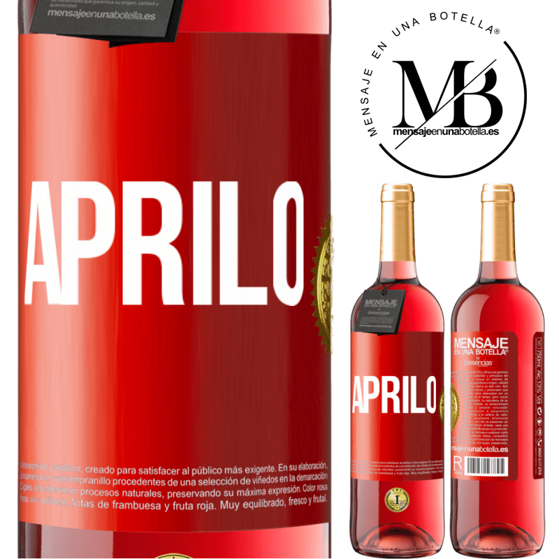 29,95 € Spedizione Gratuita | Vino rosato Edizione ROSÉ Aprilo Etichetta Rossa. Etichetta personalizzabile Vino giovane Raccogliere 2024 Tempranillo