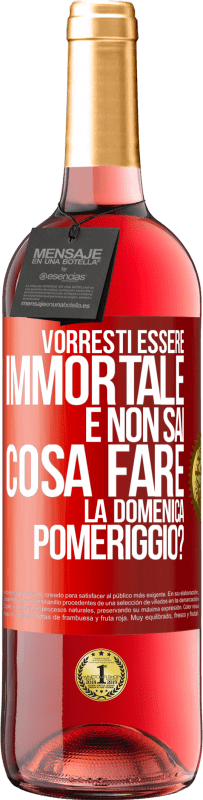 29,95 € | Vino rosato Edizione ROSÉ Vorresti essere immortale e non sai cosa fare la domenica pomeriggio? Etichetta Rossa. Etichetta personalizzabile Vino giovane Raccogliere 2025 Tempranillo