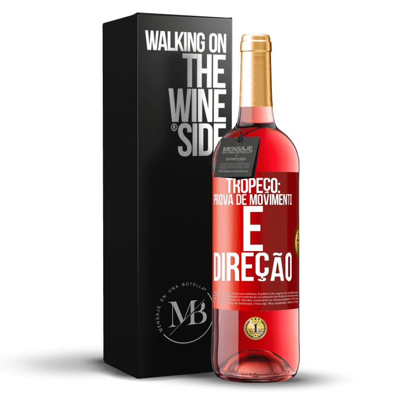 29,95 € Envio grátis | Vinho rosé Edição ROSÉ Tropeço: prova de movimento e direção Etiqueta Vermelha. Etiqueta personalizável Vinho jovem Colheita 2023 Tempranillo