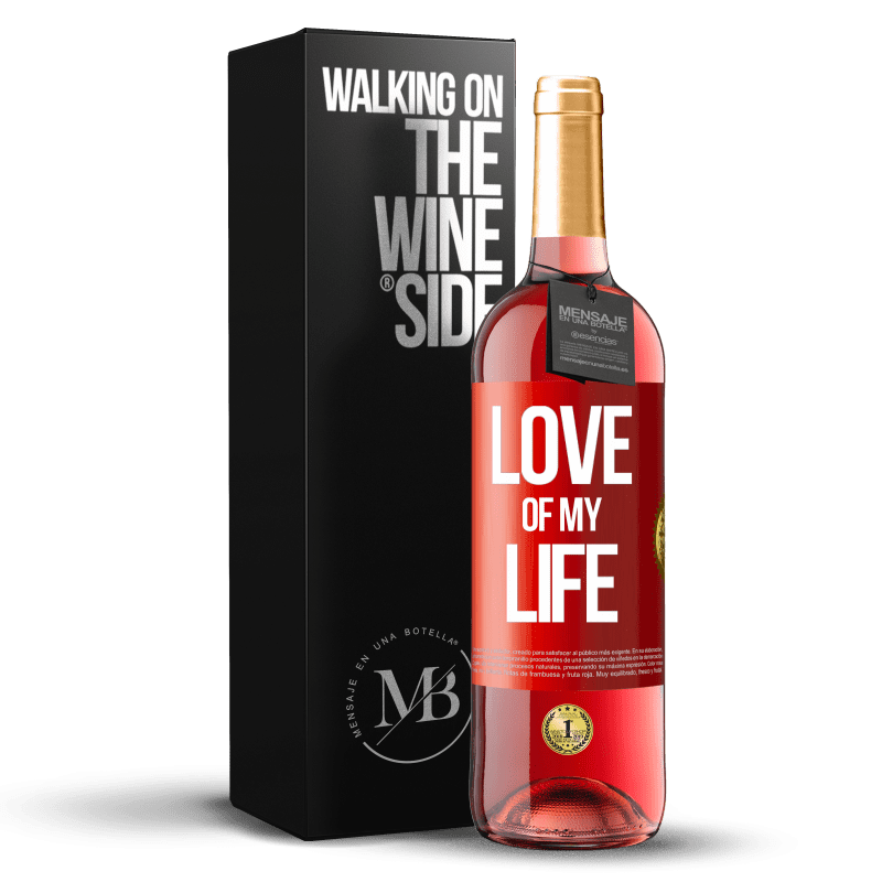 29,95 € Free Shipping | Rosé Wine ROSÉ Edition Love of my life Red Label. Customizable label Young wine Harvest 2024 Tempranillo