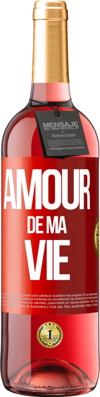 29,95 € Envoi gratuit | Vin rosé Édition ROSÉ Amour de ma vie Étiquette Rouge. Étiquette personnalisable Vin jeune Récolte 2023 Tempranillo
