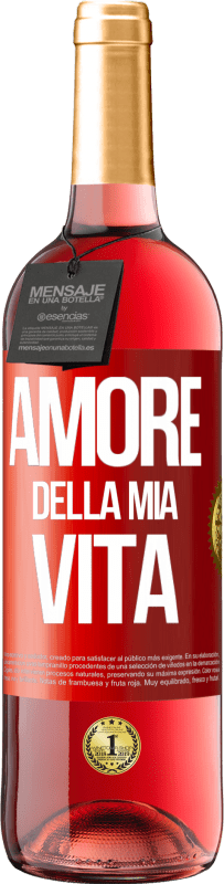 29,95 € Spedizione Gratuita | Vino rosato Edizione ROSÉ Amore della mia vita Etichetta Rossa. Etichetta personalizzabile Vino giovane Raccogliere 2025 Tempranillo