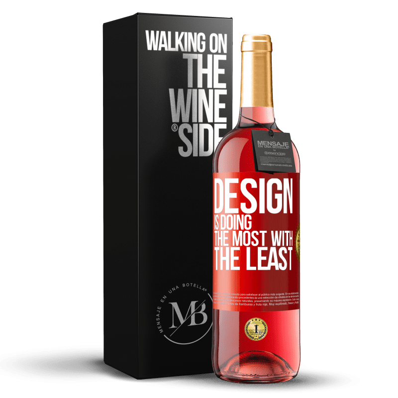 29,95 € Free Shipping | Rosé Wine ROSÉ Edition Design is doing the most with the least Red Label. Customizable label Young wine Harvest 2023 Tempranillo