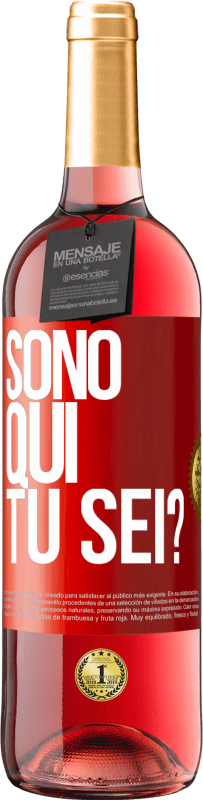 29,95 € Spedizione Gratuita | Vino rosato Edizione ROSÉ Sono qui. Tu sei? Etichetta Rossa. Etichetta personalizzabile Vino giovane Raccogliere 2023 Tempranillo