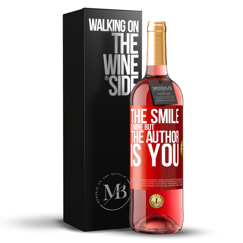 29,95 € Free Shipping | Rosé Wine ROSÉ Edition The smile is mine, but the author is you Red Label. Customizable label Young wine Harvest 2023 Tempranillo