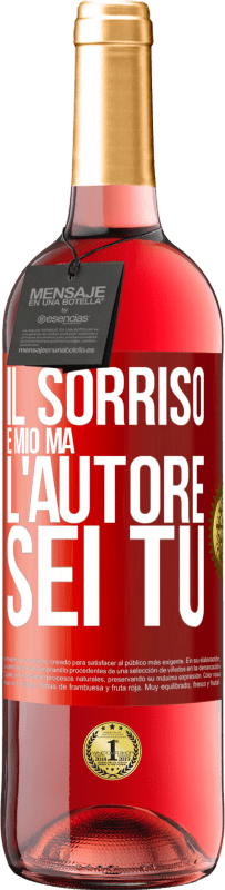 29,95 € | Vino rosato Edizione ROSÉ Il sorriso è mio, ma l'autore sei tu Etichetta Rossa. Etichetta personalizzabile Vino giovane Raccogliere 2024 Tempranillo