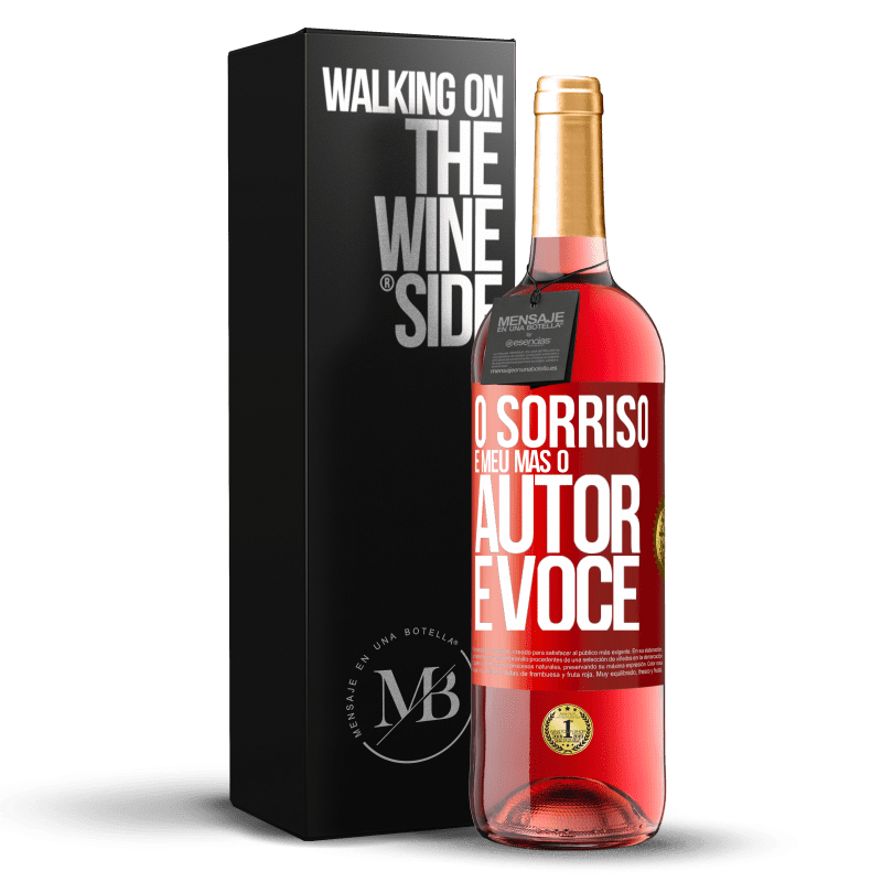 29,95 € Envio grátis | Vinho rosé Edição ROSÉ O sorriso é meu, mas o autor é você Etiqueta Vermelha. Etiqueta personalizável Vinho jovem Colheita 2024 Tempranillo