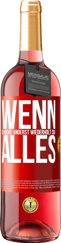 Kostenloser Versand | Roséwein ROSÉ Ausgabe Wenn du nicht änderst, wiederholt sich alles Rote Markierung. Anpassbares Etikett Junger Wein Ernte 2023 Tempranillo