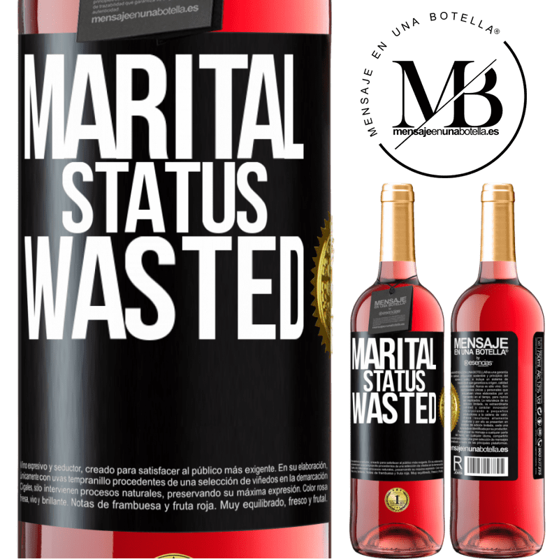 29,95 € Free Shipping | Rosé Wine ROSÉ Edition Marital status: wasted Black Label. Customizable label Young wine Harvest 2023 Tempranillo