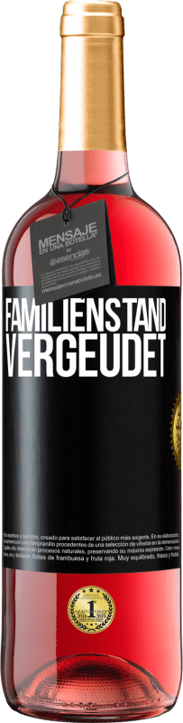 29,95 € Kostenloser Versand | Roséwein ROSÉ Ausgabe Familienstand: vergeudet Schwarzes Etikett. Anpassbares Etikett Junger Wein Ernte 2024 Tempranillo