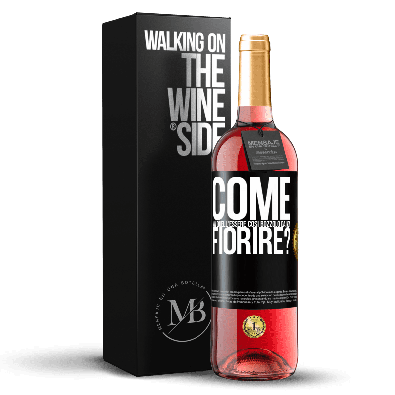 29,95 € Spedizione Gratuita | Vino rosato Edizione ROSÉ come mai quell'essere così bozzolo da non fiorire? Etichetta Nera. Etichetta personalizzabile Vino giovane Raccogliere 2024 Tempranillo