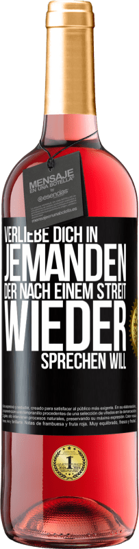 29,95 € | Roséwein ROSÉ Ausgabe Verliebe dich in jemanden, der nach einem Streit wieder sprechen will Schwarzes Etikett. Anpassbares Etikett Junger Wein Ernte 2024 Tempranillo