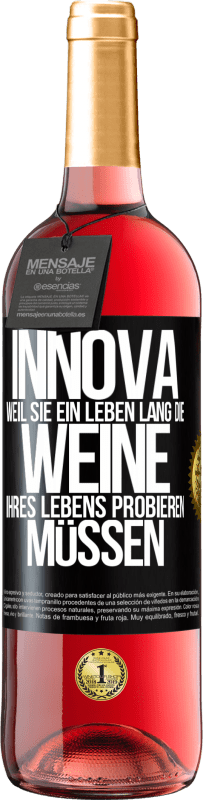 29,95 € | Roséwein ROSÉ Ausgabe Innova, weil Sie ein Leben lang die Weine Ihres Lebens probieren müssen Schwarzes Etikett. Anpassbares Etikett Junger Wein Ernte 2023 Tempranillo