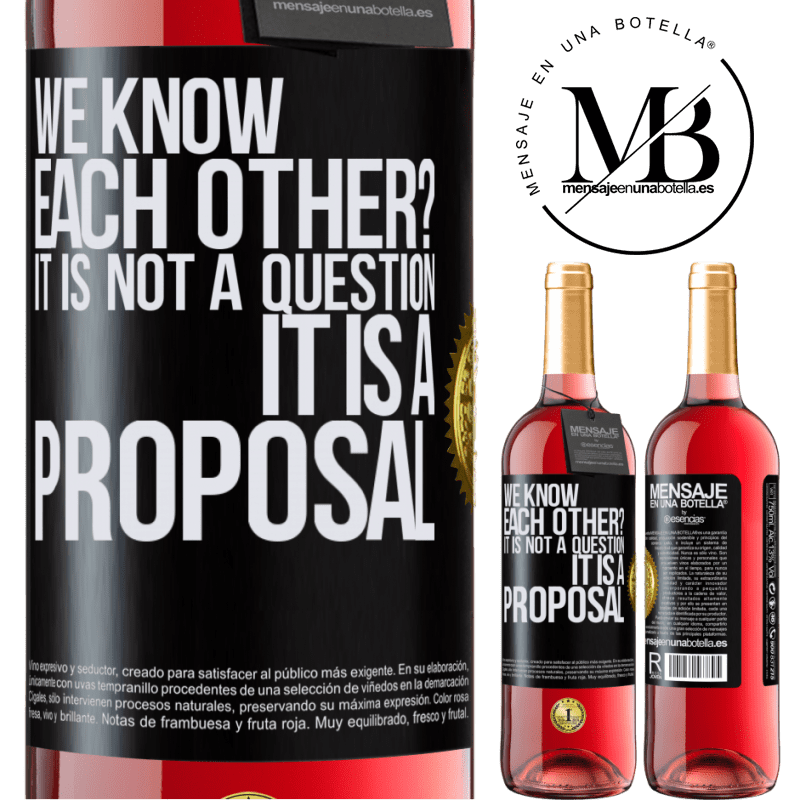 29,95 € Free Shipping | Rosé Wine ROSÉ Edition We know each other? It is not a question, it is a proposal Black Label. Customizable label Young wine Harvest 2024 Tempranillo