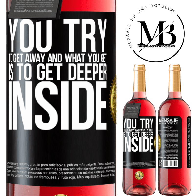 29,95 € Free Shipping | Rosé Wine ROSÉ Edition You try to get away and what you get is to get deeper inside Black Label. Customizable label Young wine Harvest 2021 Tempranillo