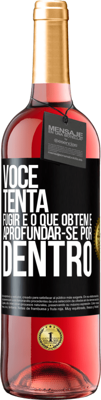 «Você tenta fugir e o que obtém é aprofundar-se por dentro» Edição ROSÉ