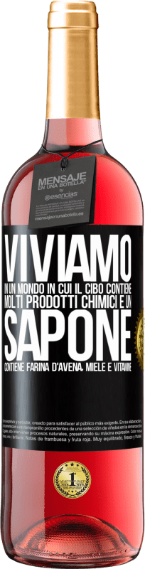29,95 € Spedizione Gratuita | Vino rosato Edizione ROSÉ Viviamo in un mondo in cui il cibo contiene molti prodotti chimici e un sapone contiene farina d'avena, miele e vitamine Etichetta Nera. Etichetta personalizzabile Vino giovane Raccogliere 2025 Tempranillo