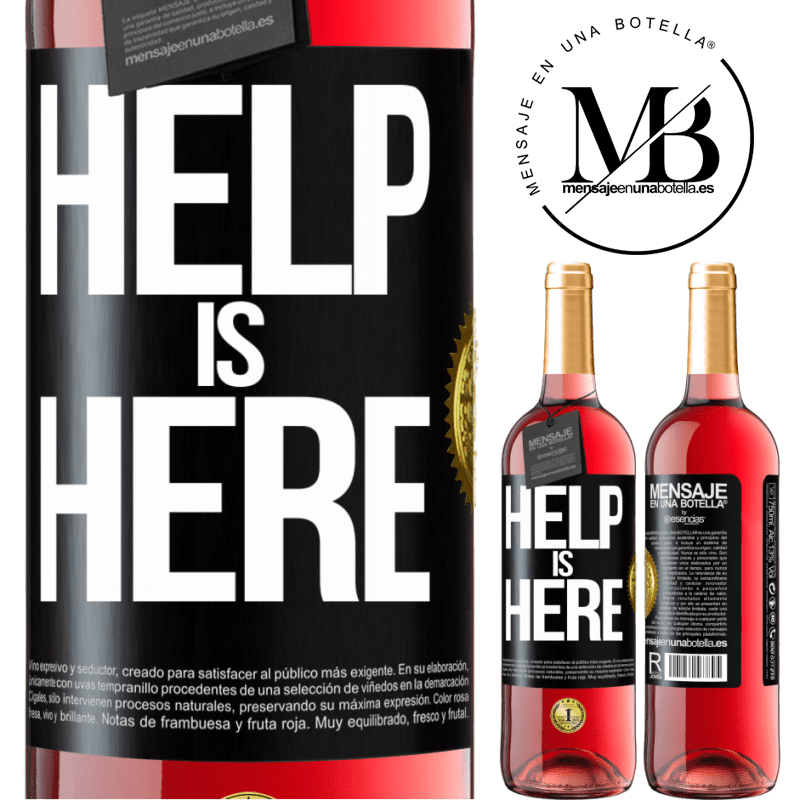 29,95 € Free Shipping | Rosé Wine ROSÉ Edition Help is Here Black Label. Customizable label Young wine Harvest 2024 Tempranillo
