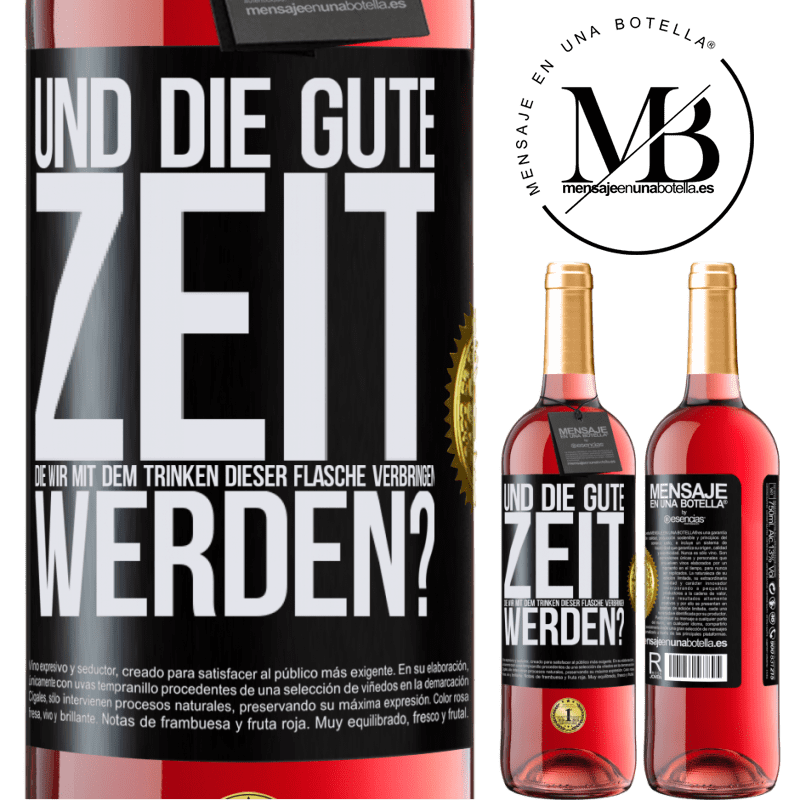 29,95 € Kostenloser Versand | Roséwein ROSÉ Ausgabe Und der schöne Moment, den wir mit dem Trinken dieser Flasche verbringen werden? Schwarzes Etikett. Anpassbares Etikett Junger Wein Ernte 2024 Tempranillo