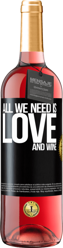 29,95 € | ロゼワイン ROSÉエディション All we need is love and wine ブラックラベル. カスタマイズ可能なラベル 若いワイン 収穫 2024 Tempranillo