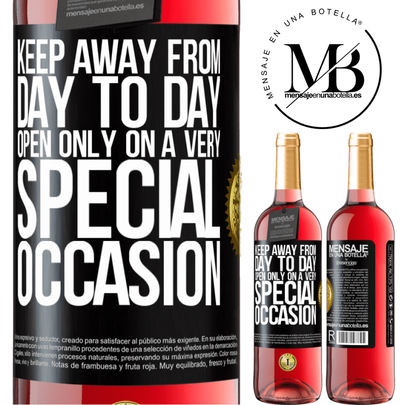 29,95 € Free Shipping | Rosé Wine ROSÉ Edition Keep away from day to day. Open only on a very special occasion Black Label. Customizable label Young wine Harvest 2022 Tempranillo