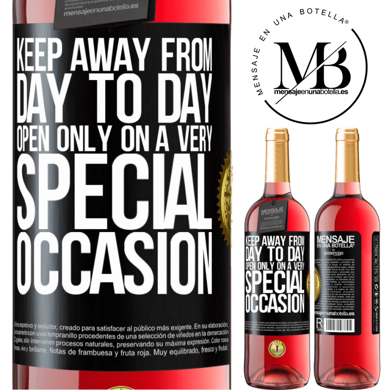 29,95 € Free Shipping | Rosé Wine ROSÉ Edition Keep away from day to day. Open only on a very special occasion Black Label. Customizable label Young wine Harvest 2024 Tempranillo