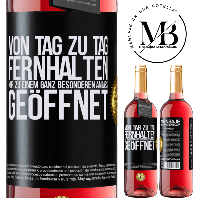 29,95 € Kostenloser Versand | Roséwein ROSÉ Ausgabe Vom alltäglichen fernhalten. Nur zu einem ganz besonderen Anlass öffnen Schwarzes Etikett. Anpassbares Etikett Junger Wein Ernte 2024 Tempranillo