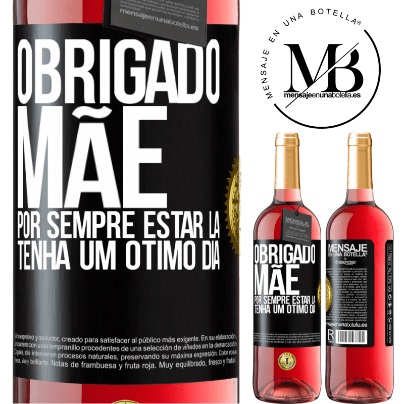 29,95 € Envio grátis | Vinho rosé Edição ROSÉ Obrigado mãe, por sempre estar lá. Tenha um ótimo dia Etiqueta Preta. Etiqueta personalizável Vinho jovem Colheita 2025 Tempranillo