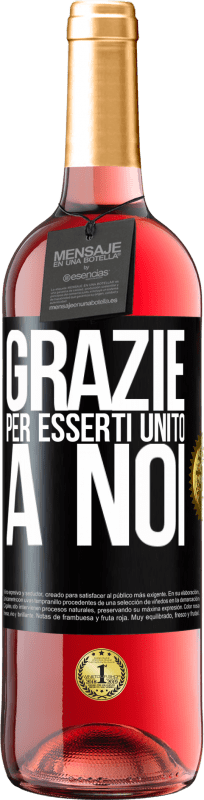 29,95 € Spedizione Gratuita | Vino rosato Edizione ROSÉ Grazie per esserti unito a noi Etichetta Nera. Etichetta personalizzabile Vino giovane Raccogliere 2025 Tempranillo