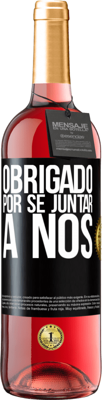 29,95 € Envio grátis | Vinho rosé Edição ROSÉ Obrigado por se juntar a nós Etiqueta Preta. Etiqueta personalizável Vinho jovem Colheita 2025 Tempranillo