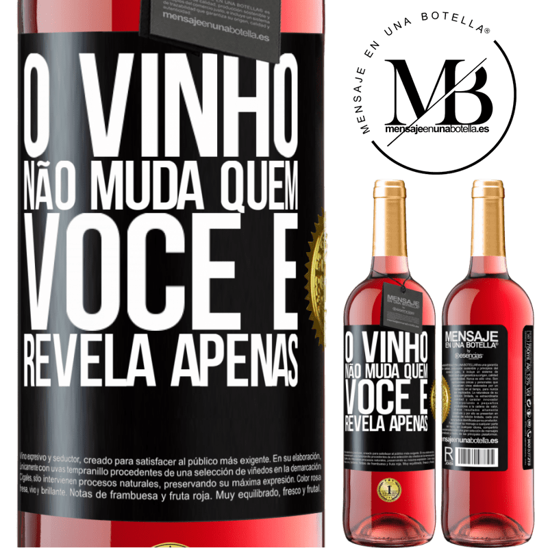 29,95 € Envio grátis | Vinho rosé Edição ROSÉ O vinho não muda quem você é. Revela apenas Etiqueta Preta. Etiqueta personalizável Vinho jovem Colheita 2023 Tempranillo