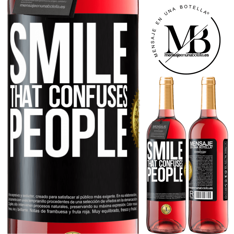 29,95 € Free Shipping | Rosé Wine ROSÉ Edition Smile, that confuses people Black Label. Customizable label Young wine Harvest 2021 Tempranillo