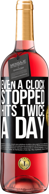 29,95 € | ロゼワイン ROSÉエディション 時計が1日2回ヒットを停止した ブラックラベル. カスタマイズ可能なラベル 若いワイン 収穫 2023 Tempranillo